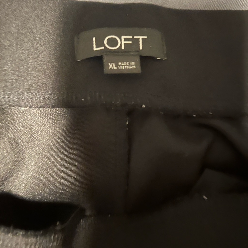 Full length, black pants